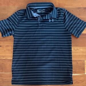 Under Armour Black Striped Polo Shirt